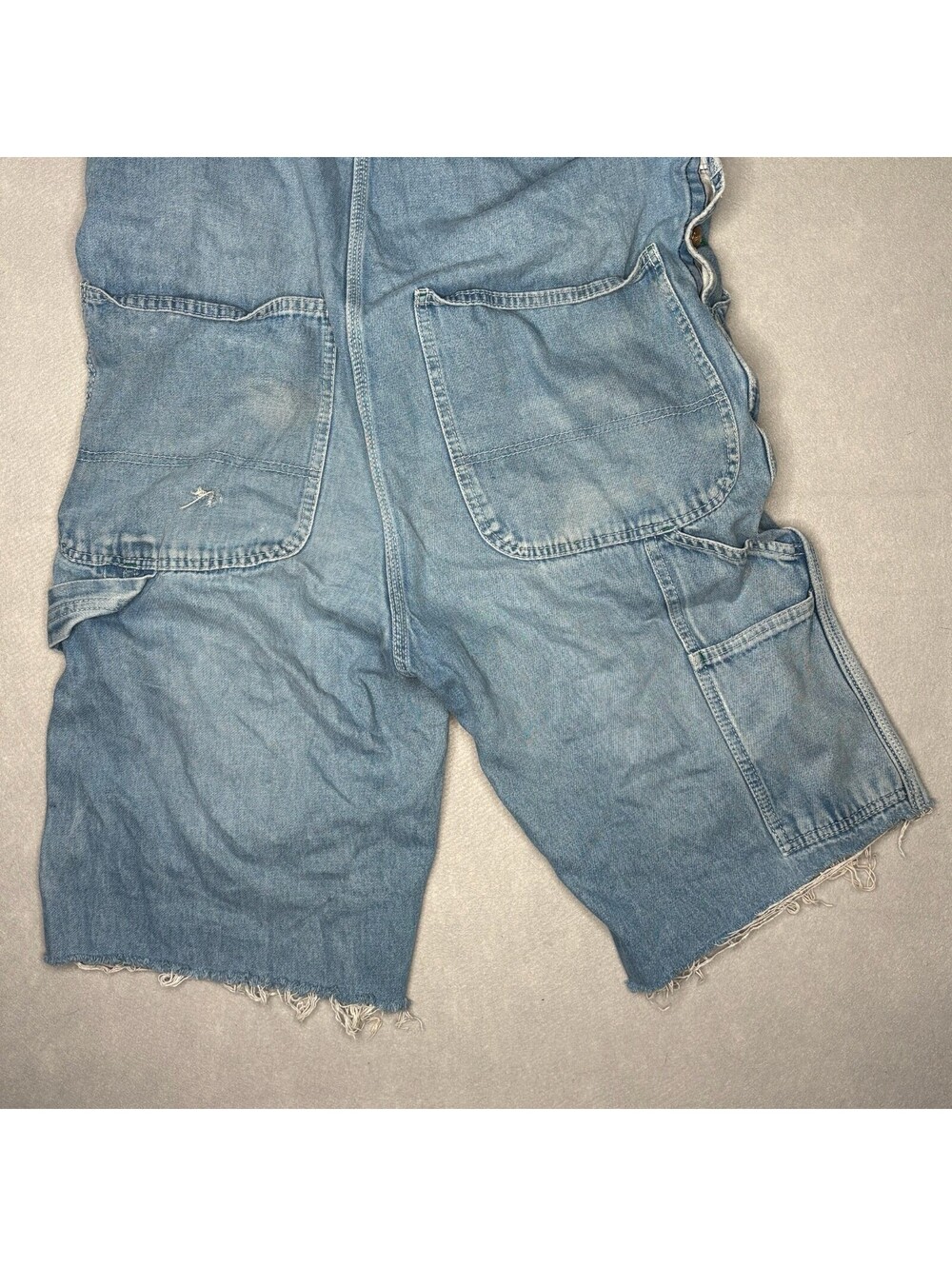Liberty Overalls Vintage Light Wash Denim Shortalls - Picture 3 of 6